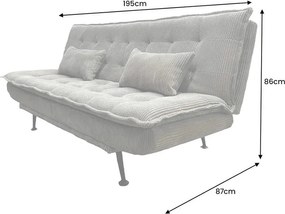 Canapea extensibila, Catifea Raiata Greige JAZZ 195cm