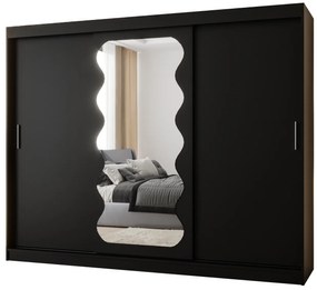 Dulap de haine 250 cm Spock (Negru). 1126089
