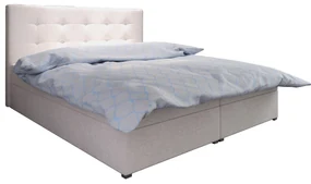 Pat matrimonial Boxspring 140 cm Fade 1 (bej) ( cu saltea și sp. depozitare). 1046468