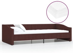 3080432 vidaXL Pat de zi cu saltea, violet, 90x200 cm, textil, USB