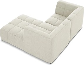 Colțar bej cu tapițerie din țesătură bouclé (cu colț pe partea dreaptă/cu șezlong) Aloha – Makamii