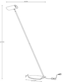 Lucide 19700/01/31 - Lampadar HESTER 1xGU10/7W/230V
