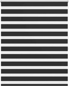 vidaXL Jaluzea Zebră 120,9x175 cm Lățime material 116,7 cm negru