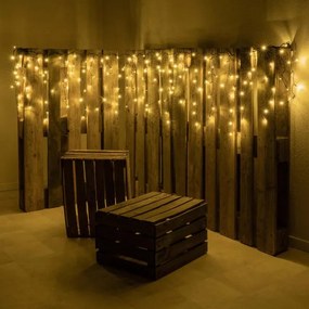 Instalație luminoasă, model perdea ploaie diLED  - 180 LED, alb cald, fără tran