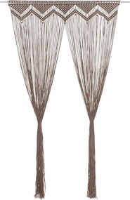 vidaXL Perdea macrame, gri taupe,140 x 240 cm, bumbac