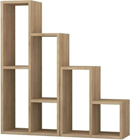 Etajera SULE, stejar, PAL melaminat, 2 piese, 42/42x20/20x89/45 cm
