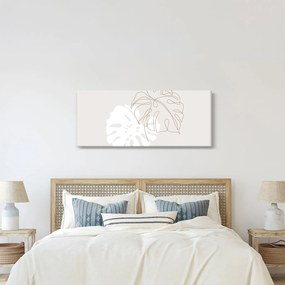 Tablou - Linia de artă monstera N⁰2 (120x50 cm)