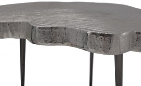 Masuta de cafea cu forma neregulata din aluminiu 65x56x50 cm argintiu