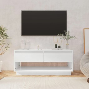 Comoda TV, alb extralucios, 102x41x44 cm, PAL 1, Alb foarte lucios