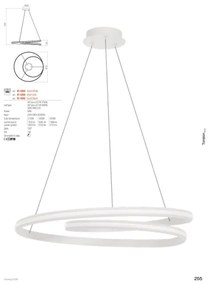 Redo 01-4365 - Lustră LED dimabilă TORSION, suspendată pe cablu, LED/60W/230V, negru
