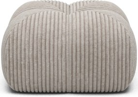 Puf Tapitat Covio 85x85x52 cm, alb Velvet – Modullo 01