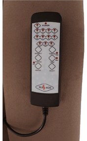 Fotoliu relaxant, cu funcţie electrică de vibraţie, textil maro, SUAREZ