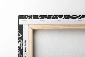 Tablou Mandala iubirii în design alb-negru