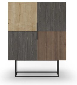 Dulap maro/în culoare naturală cu aspect de lemn de stejar 100x130 cm Titan – Marckeric