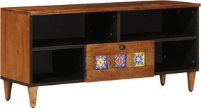 vidaXL Cabinet TV cu raft castan 100 x 33 x 46 cm Lemn de mango solid