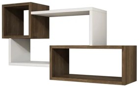 Etajeră de perete AFRO 51x90,6 cm albă/maro