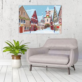 Tablou - Stradă de iarnă (90x60 cm)