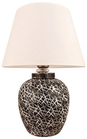 Lampă de masă RAMZES 1xE27/40W/230V, alb/negru