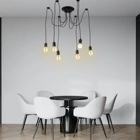 Cablu de alimentare 6xE27/60W/230V negru