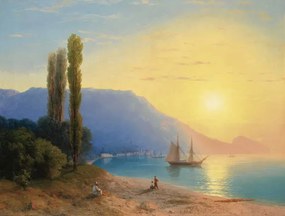 Reproducere Sunset over Yalta, 1861, Aivazovsky, Ivan Konstantinovich