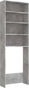 vidaXL Dulap mașină de spălat, gri beton, 64x24x190 cm