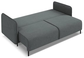 Canapea gri închis extensibilă/cu spațiu de depozitare 226 cm Luana – Makamii