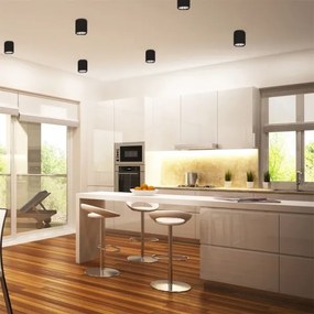 Plafonieră LED JUPITER 1xE27/6W/230V 120x98 mm negru