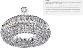 Lustra design LUX cristal K5 Vesuvius 10L 9392CC SRT