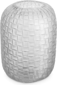 Vas decorativ design LUX realizat manual din sticla Varese L frosted