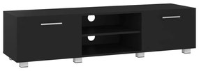 340629 vidaXL Comodă TV, negru, 140x40x35 cm, lemn prelucrat