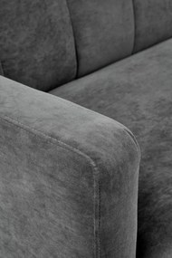 Canapea extensibila Armando velvet gri – H78 cm