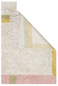 Covor roz/crem lavabil/țesut manual din bumbac 200x300 cm Lanes Vintage Nude – Lorena Canals