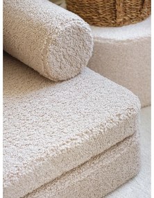 Canapea pentru copii maro deschis cu tapițerie din țesătură bouclé 132 cm Settee – Wigiwama