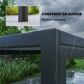 Outsunny Masă de grădină exterior pentru 6 persoane, balcon pentru terasă, pentru dining în aer liber | Aosom Romania
