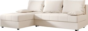 Coltar extensibil de colt VENORIA SLIM, crem, reversibil, 200x143 cm + 2 perne GRATUIT