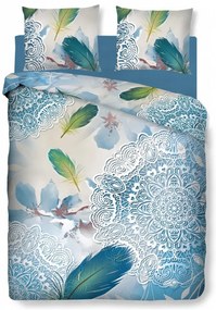 Lenjerie de pat dubla, Diva, 4 piese, 180x200 cm, 100% bumbac, multicolor