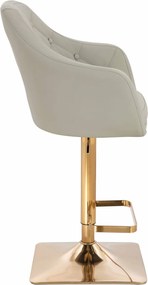 HR831KW Scaun Culoare in Piele Ecologica Premium Soft cu Bază Aurie