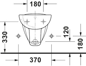 Duravit D-CODE 22571500002 - Bide suspendat, ceramică, alb lucios