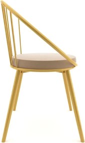 Scaun metal, Dining Homs, auriu, 76 x 62 cm,30450
