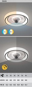 Lustra LED cu ventilator si telecomanda, Horacio D 47cm