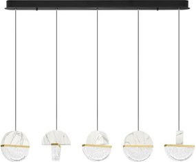 Lustra decorativa liniara cu 5 pendule LED 3000K DORIN