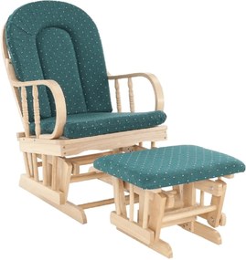 Fotoliu relaxant, material lemn de fag verde, RELAX GLIDER 87107