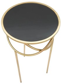 Măsuță auxiliară rotundă cu blat din sticlă ø 40 cm Ring – Mauro Ferretti
