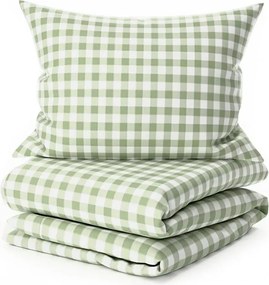 Lenjerie de pat din bumbac NORDIC CHECK verde Dimensiune lenjerie de pat: 70 x 90 cm | 140 x 200 cm