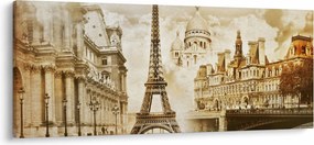 Tablou - Monumente din Paris (120x50 cm)