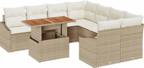 vidaXL Set de masă pentru grădină Manual Bej și crem 100 x 55 x 73 cm