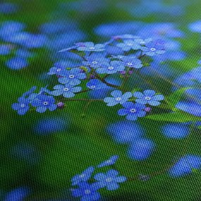 Tablou cu flori albastre (120x50 cm)