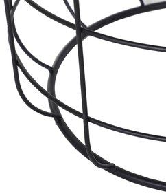 Outsunny Set 2 Piese Masuta de Cafea din Metal Negru , Φ50x50cm & Φ41.5x35.5cm