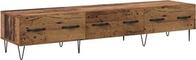 vidaXL Cabinet TV cu sertar Lemn vechi 150 x 36 x 30 cm Lemn compozit