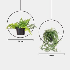 Jardiniere, Negru, 25 x 25 x 25  - 30 x 30 x 30cm